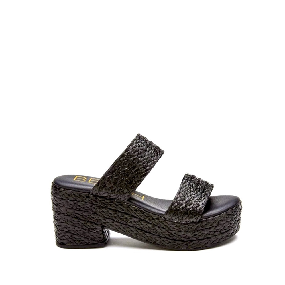 Matisse Ocean Avenue Black Jute Platform Sandal